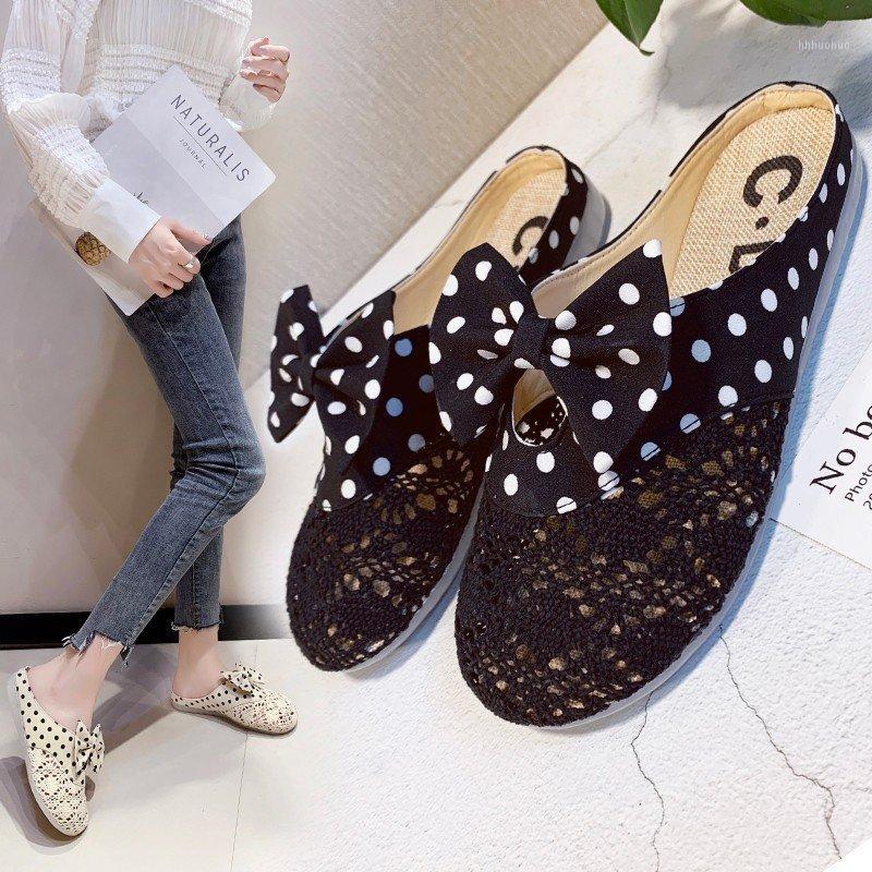Women Bowtie Slippers Out Side Flax Hollow Outs Slides Slip on Flat Shoes Woman Dot Lace Round Toe Slipper Ladies mules 8186C1, Black
Women Bowtie Slippers Out Side Flax Hollow Outs Slides Slip on Flat Shoes Woman Dot Lace Round Toe Slipper Ladies mules 8186C1, Black