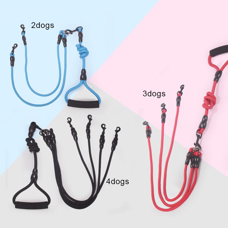 Multiple Pet Dogs Ropes Leashes Outdoor Supplies Running Jogging Harnesses Rope Walk Pets Chain Dog Puppy Traction Products