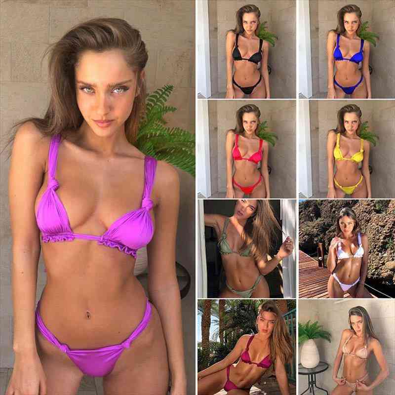 swimwear women bandage bikini set flouncing swimsuit knot bikinis maillot de bain feme beachwear bathing suit biquinis, White;black
swimwear women bandage bikini set flouncing swimsuit knot bikinis maillot de bain feme beachwear bathing suit biquinis, White;black