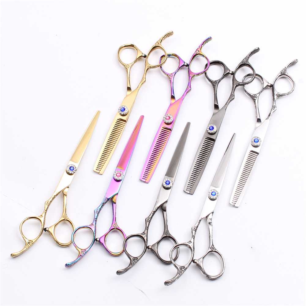 Left-Hand 6" 17.5cm Japan 440C Professional Hairdressing Scissors Regular Shears Thinning Scissors Human Hair Kit C8002
Left-Hand 6" 17.5cm Japan 440C Professional Hairdressing Scissors Regular Shears Thinning Scissors Human Hair Kit C8002