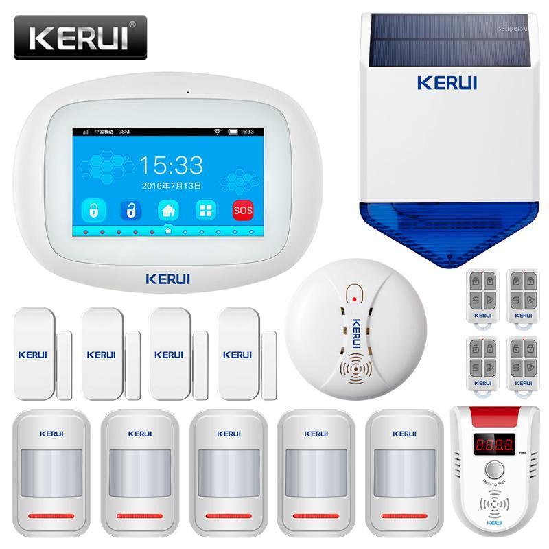 

KERUI K52 Alarm System With Outdoor Solar Siren PIR Motion Detector Home Security Wireless WIFI GSM 4.3inch Buglar Alarm System1