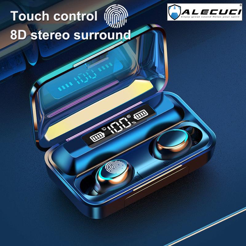 ALECUCI F9-5C Wireless Earbuds Bluetooth 5.0 Earphones True Wireless Stereo Headphones with Built-in Microphone for Sports, White
ALECUCI F9-5C Wireless Earbuds Bluetooth 5.0 Earphones True Wireless Stereo Headphones with Built-in Microphone for Sports, White