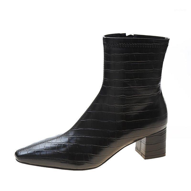 2020 Fashion High Heels Boots Women Autumn Early Winter Shoes Pointed toe Ladies Ankle Boots Female Square Heels 5cm A28151, Black
2020 Fashion High Heels Boots Women Autumn Early Winter Shoes Pointed toe Ladies Ankle Boots Female Square Heels 5cm A28151, Black