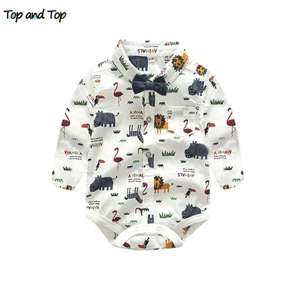 Top and Top Toddler Suit Baby Boy Clothes Newborn Boy Clothes Set Infant Clothing Gentleman Suit Shirt+Suspender Trousers Y1105