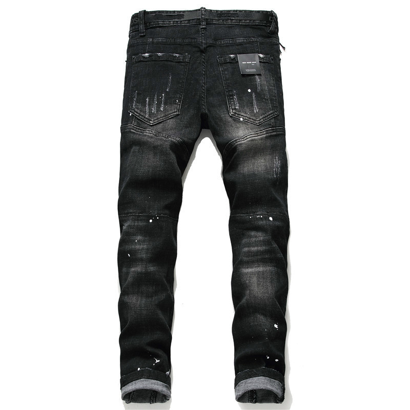 Hot Mens Badge Rips Stretch Black Jeans Fashion Designer Slim Fit Washed Motocycle Denim Pants Panelled Hip HOP Trousers 2020
Hot Mens Badge Rips Stretch Black Jeans Fashion Designer Slim Fit Washed Motocycle Denim Pants Panelled Hip HOP Trousers 2020