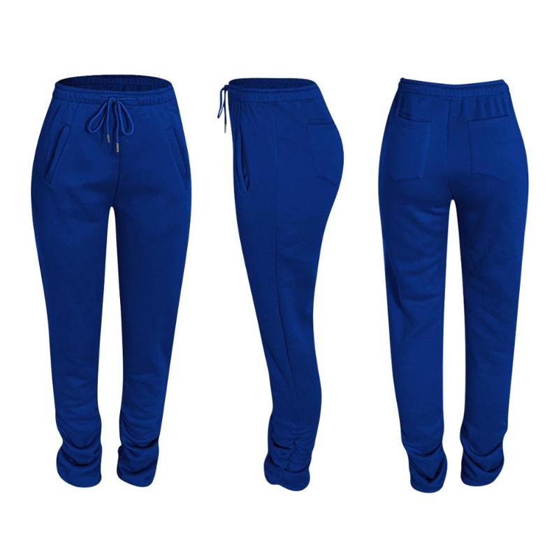 Women's Pants & Capris Grey Thick Stacked Sweatpants Street Style Leggings Joggers Women Flare Sweat Winter Warm Trousers