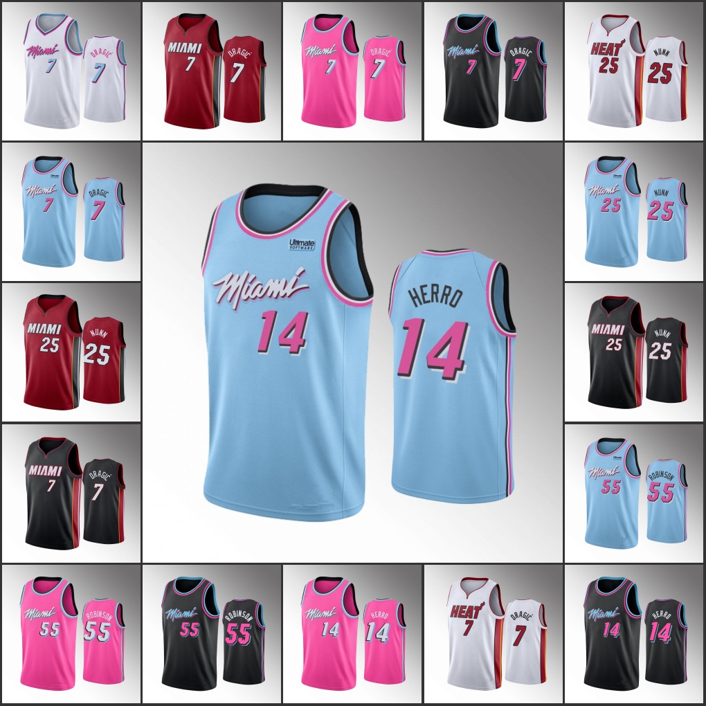 Men Miami Heat Basketball Goran Dragic Kendrick Nunn Duncan Robinson Tyler Herro NBA 2020 Jersey, Black
Men Miami Heat Basketball Goran Dragic Kendrick Nunn Duncan Robinson Tyler Herro NBA 2020 Jersey, Black