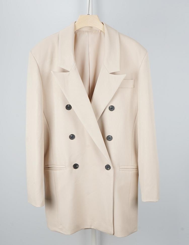 Women' Blazer Double Breasted Notched Collar Solid Color Female Jacket Suits Coat Outwear Spring Autumn, As show picture
Women' Blazer Double Breasted Notched Collar Solid Color Female Jacket Suits Coat Outwear Spring Autumn, As show picture