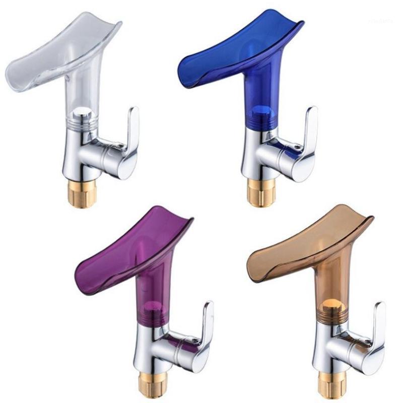 Free Shipping Basin Faucets Waterfall faucet for Bathroom Basin Mixer Tap Single Handle Sink Mixer Tap Deck Mounted Bathroom1