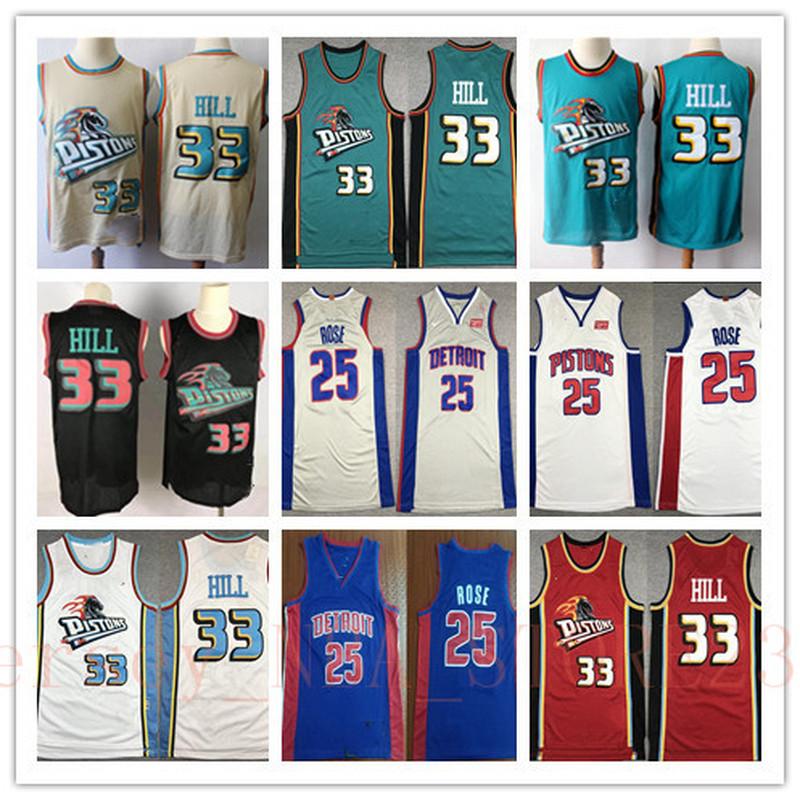 Mens Retro Detroit Pistons 33 Hill Basketball Road Swingman 11 Isiah Thomas 10 Dennis Rodman 4 Dumars Derrick Rose Jersey, Black;red
Mens Retro Detroit Pistons 33 Hill Basketball Road Swingman 11 Isiah Thomas 10 Dennis Rodman 4 Dumars Derrick Rose Jersey, Black;red