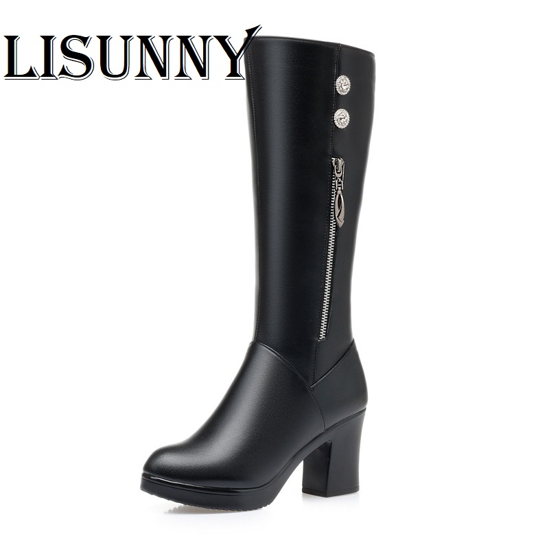 2020 Women Long Boots Winter Shoes High Heel Women Snow Boots Genuine Leather Wool Warm Winter Footwear Ladies, Black fluff
2020 Women Long Boots Winter Shoes High Heel Women Snow Boots Genuine Leather Wool Warm Winter Footwear Ladies, Black fluff