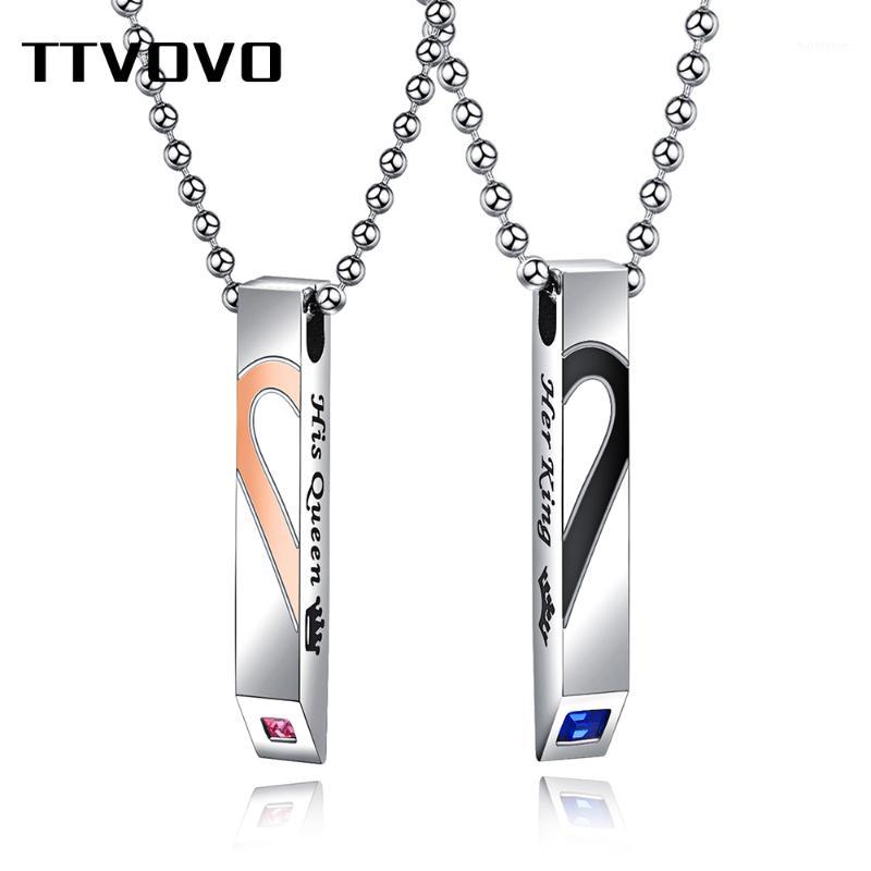 TTVOVO 2Pcs/Lots His Queen Her King Crown Couple Necklace for Women Men Pendant Heart Stainless Steel Lover Wedding Jewelry Gift1
TTVOVO 2Pcs/Lots His Queen Her King Crown Couple Necklace for Women Men Pendant Heart Stainless Steel Lover Wedding Jewelry Gift1
