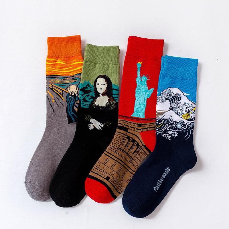 Men Fashion Cotton Mid Tube Socks Europen America Sweat-absorbent Breathable Harajuku Streetwear Trend Painting Character Socks
Men Fashion Cotton Mid Tube Socks Europen America Sweat-absorbent Breathable Harajuku Streetwear Trend Painting Character Socks