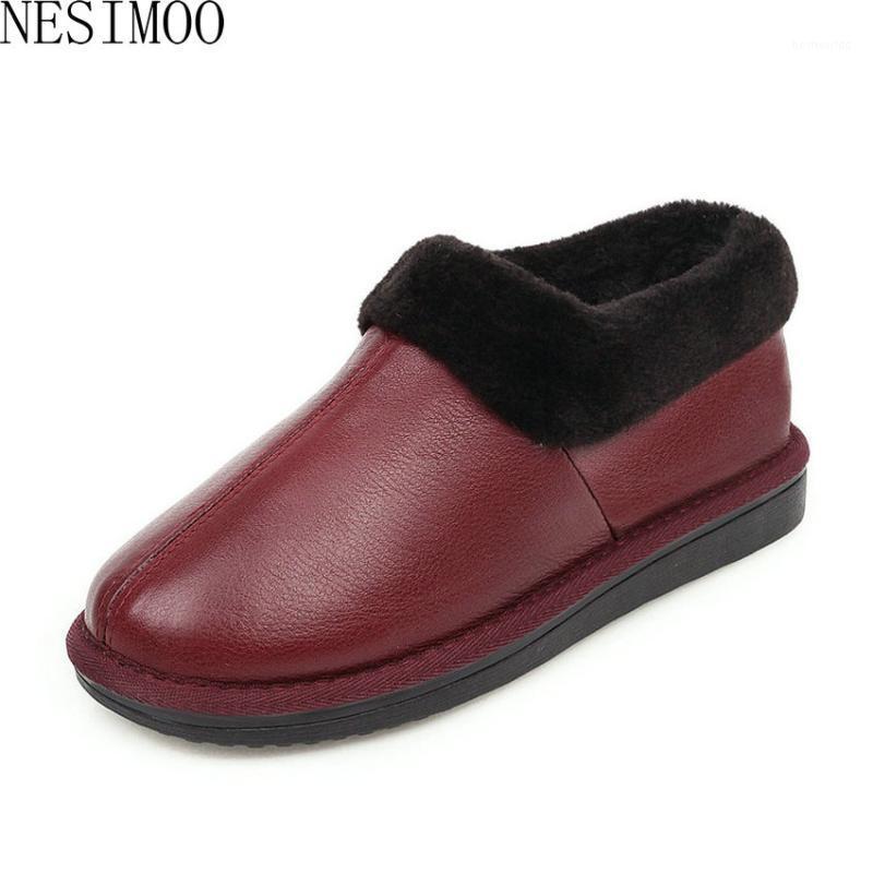 NESIMOO 2021 Wedge Heel Keep Warm Short Plush Winter Snow Boots Cow Leather Round Toe Casual Slip on Women Shoes Size 35-411, Red
NESIMOO 2021 Wedge Heel Keep Warm Short Plush Winter Snow Boots Cow Leather Round Toe Casual Slip on Women Shoes Size 35-411, Red