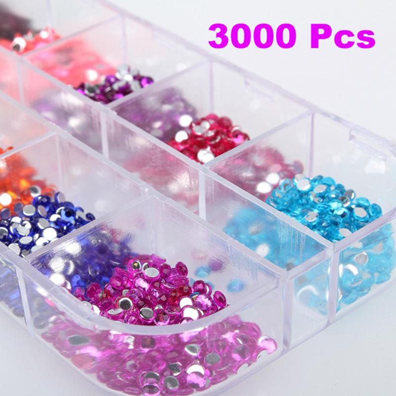 New 3000 Pcs Multi-size Round Nail Art Rhinestones Sticker 3D DIY Nail Art Decorations Rivet Rhinestone Decals Glitter Case, As pic
New 3000 Pcs Multi-size Round Nail Art Rhinestones Sticker 3D DIY Nail Art Decorations Rivet Rhinestone Decals Glitter Case, As pic