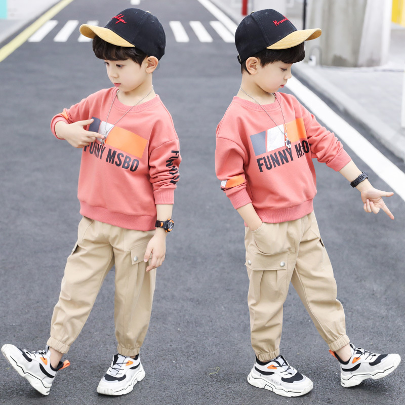BOY'S Autumn Clothing 2020 New Style Online Celebrity Boy Western Style Handsome Spring and Autumn Clothes CHILDREX1019