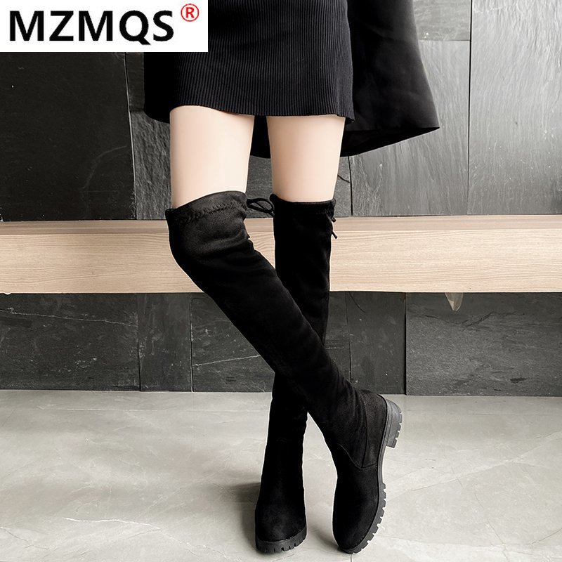 Elastic Flock Slim Fit Over The Knee Boots Women 2020 Winter Thigh Lace Up Ladies High Heel Chunky Heel Long Thigh High Botas, Black
Elastic Flock Slim Fit Over The Knee Boots Women 2020 Winter Thigh Lace Up Ladies High Heel Chunky Heel Long Thigh High Botas, Black