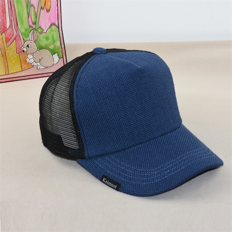 Big Head Man Plus Size Baseball Cap Men Summer Mesh Sun Hat Women Cool Linen Snapback Hats 58-64cm 201023