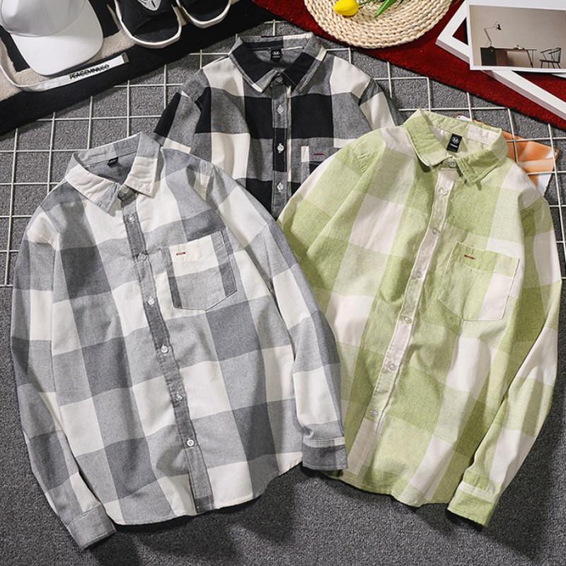 Retro Plaid Casual Cotton Men Shirt Gray Long Sleeve Loose Button Collar Shirts Japanese Men Autumn Clothes Plus Size MM60NCS
Retro Plaid Casual Cotton Men Shirt Gray Long Sleeve Loose Button Collar Shirts Japanese Men Autumn Clothes Plus Size MM60NCS
