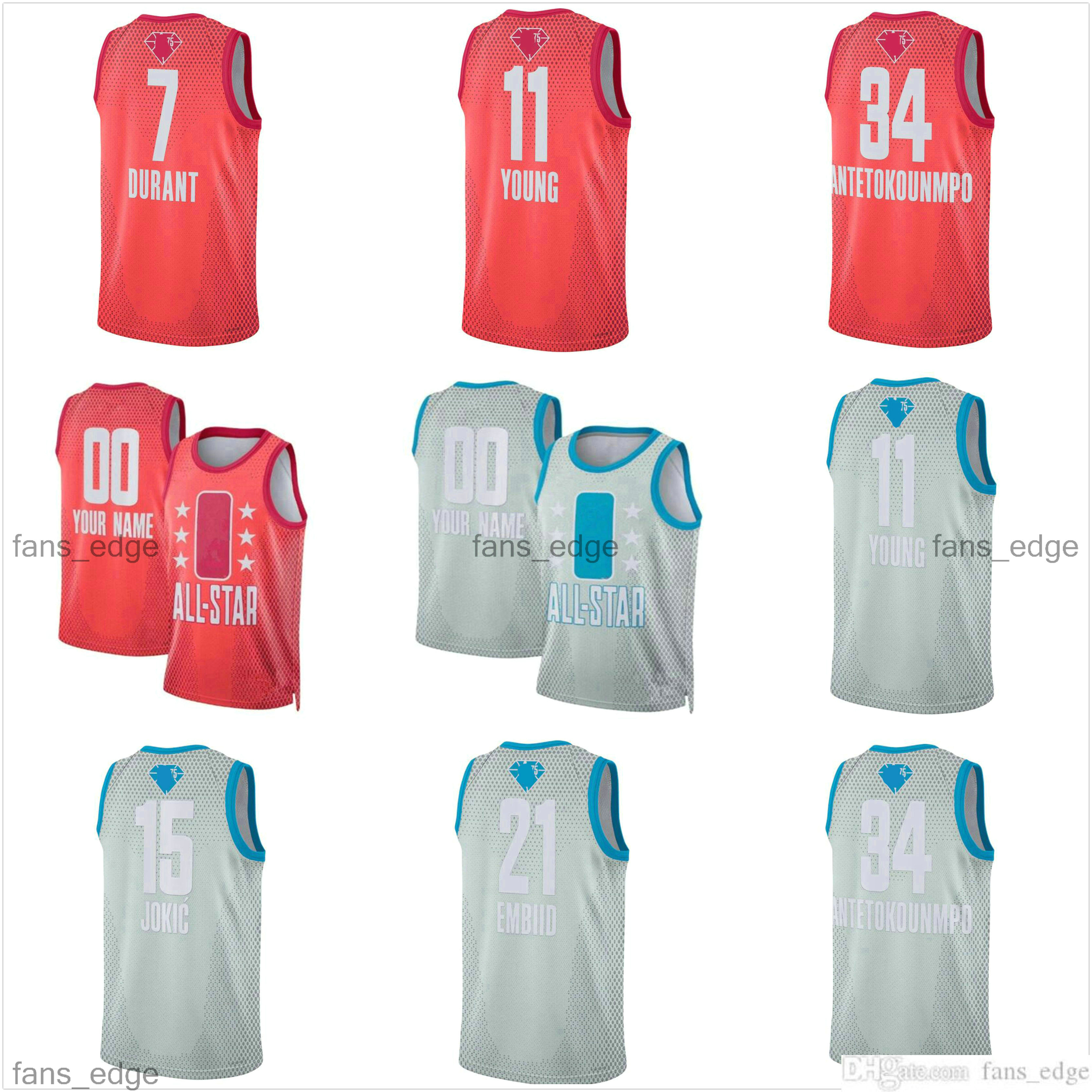 Custom Printed 2022 All-Star Basketball Jersey Kevin Durant 7 James Harden 13 Kyrie Irving 11 Joel Embiid 21 Giannis Antetokounmpo 34 Zach LaVine 8 75th Anniversary, Red
Custom Printed 2022 All-Star Basketball Jersey Kevin Durant 7 James Harden 13 Kyrie Irving 11 Joel Embiid 21 Giannis Antetokounmpo 34 Zach LaVine 8 75th Anniversary, Red