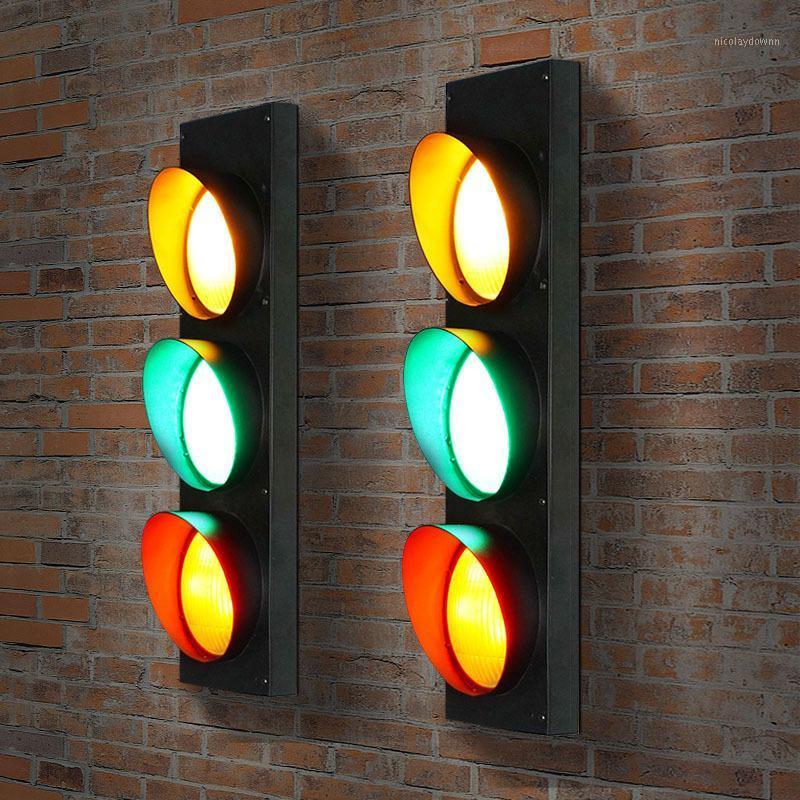 Industrial style retro creative bar restaurant the traffic light iron glass LED inside signal wall lamp1
Industrial style retro creative bar restaurant the traffic light iron glass LED inside signal wall lamp1