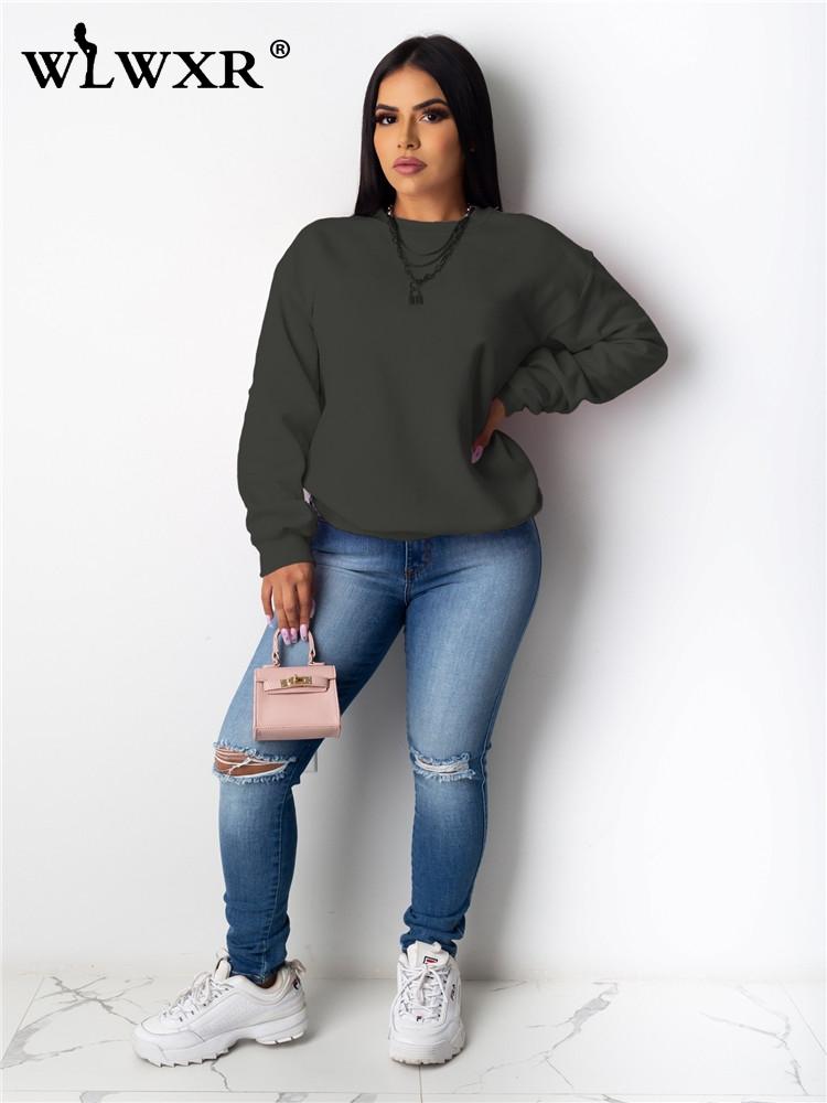 WLWXR Streetwear Fall 2020 Solid Long Sleeve Sweatshirt Women Crewneck Oversized Ladies Tops Loose Pullover Sweatshirt Women, Black
WLWXR Streetwear Fall 2020 Solid Long Sleeve Sweatshirt Women Crewneck Oversized Ladies Tops Loose Pullover Sweatshirt Women, Black