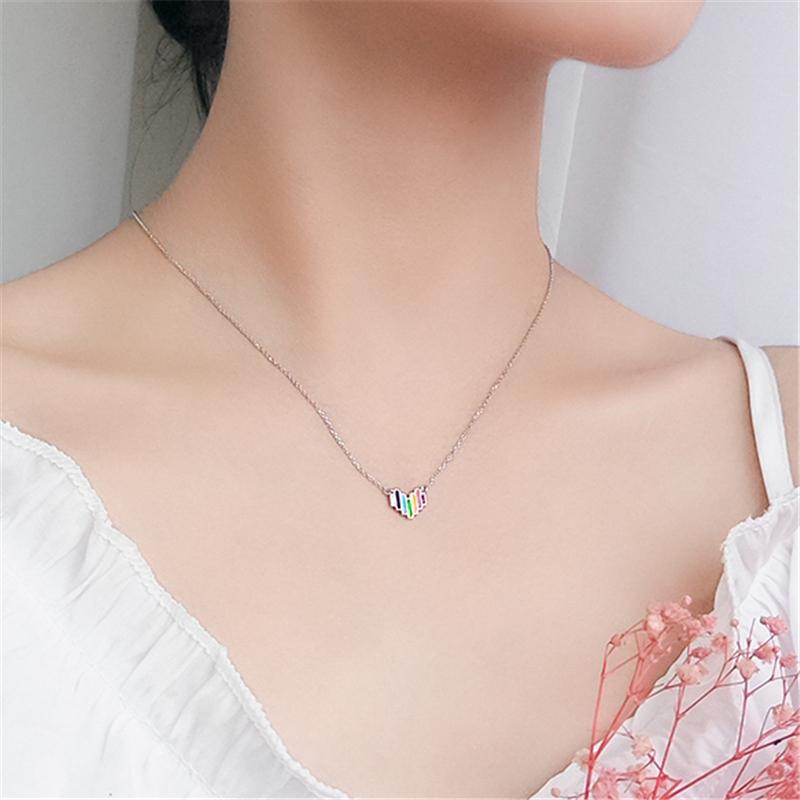 Chains Silver Color Cute Tiny Heart Pendant Necklaces Colorful Glaze Necklace For Girls Lady Women Fashion Jewelry
Chains Silver Color Cute Tiny Heart Pendant Necklaces Colorful Glaze Necklace For Girls Lady Women Fashion Jewelry