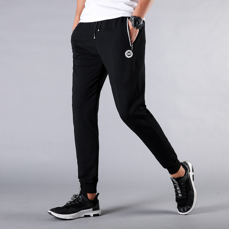 Big Size Sports Trousers Male Loose Leggings Plus Fat plus Fat Man Feet Leisure Wei Pants Close The Mouth Knitting Wei Pants T200422