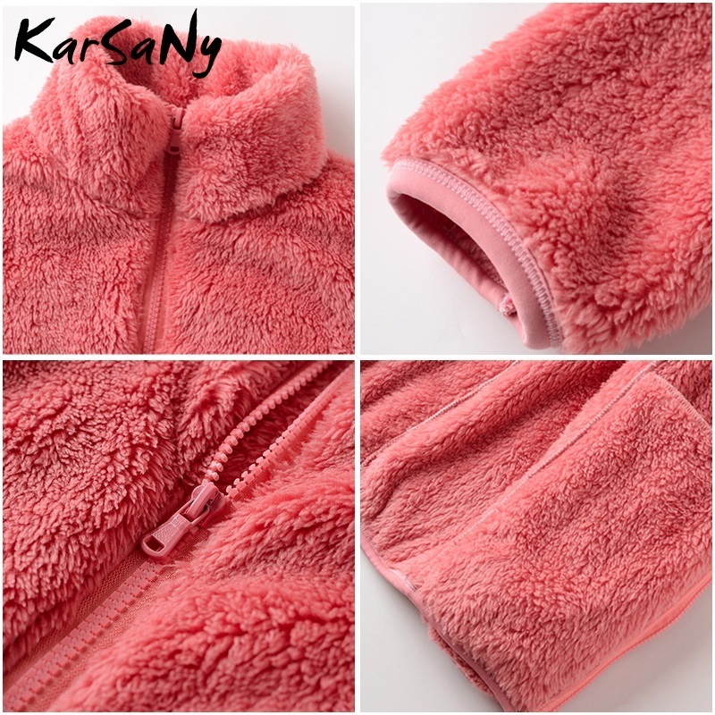 Womens Fleece Jacket Women Winter Autumn Zipper Warm Velvet Jacket Womens Outerwear Womens Thick Doublesided Fleece Coats 201029