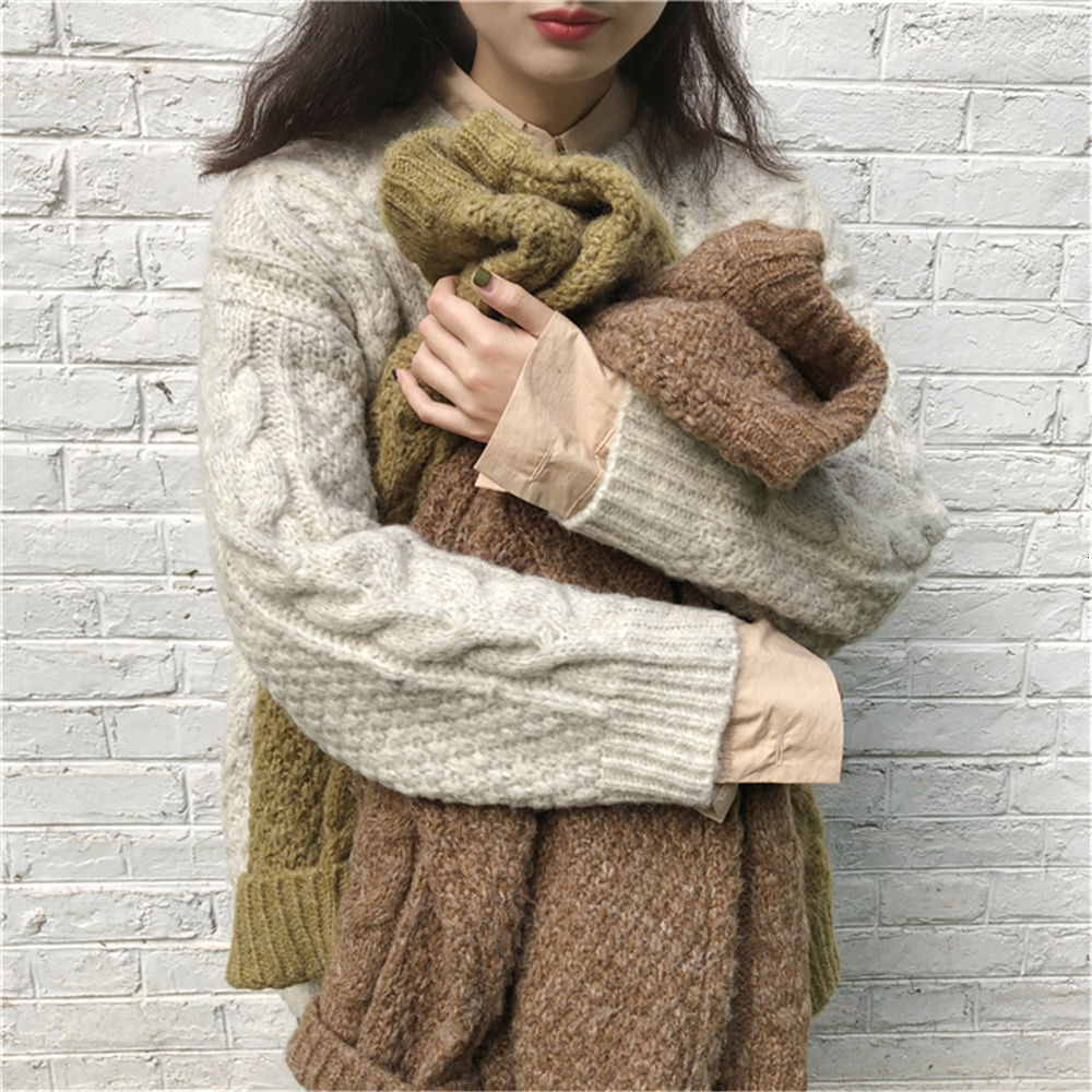 2021 Thick New Female Winter Loosen Thin Torsion Around Neck Top Sweater 2FR3, Green
2021 Thick New Female Winter Loosen Thin Torsion Around Neck Top Sweater 2FR3, Green