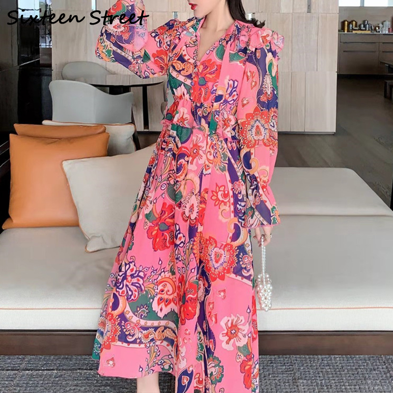 New Rose Printed with V-cleavage Dress of Woman the Elegant Vintage Lace Up to Dressed in Women' Long-sleeve Track 94lk
New Rose Printed with V-cleavage Dress of Woman the Elegant Vintage Lace Up to Dressed in Women' Long-sleeve Track 94lk