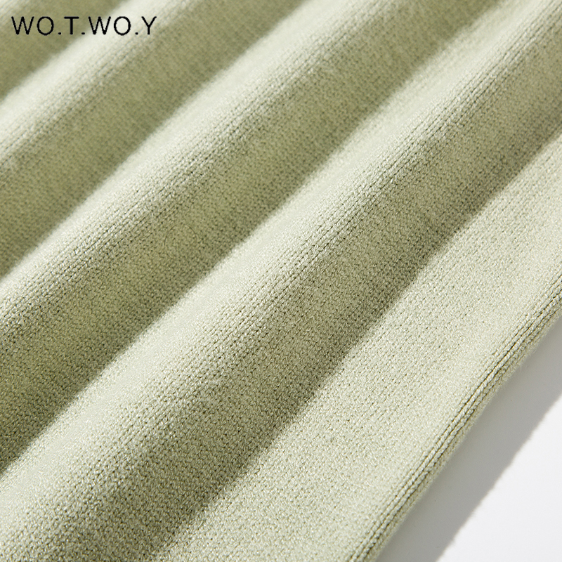 WOTWOY Elegant Knitted Cashmere Sweater Women Solid Loose Knitwear Pullovers Women Long Sleeve Basic Sweaters Female Jumper 201224