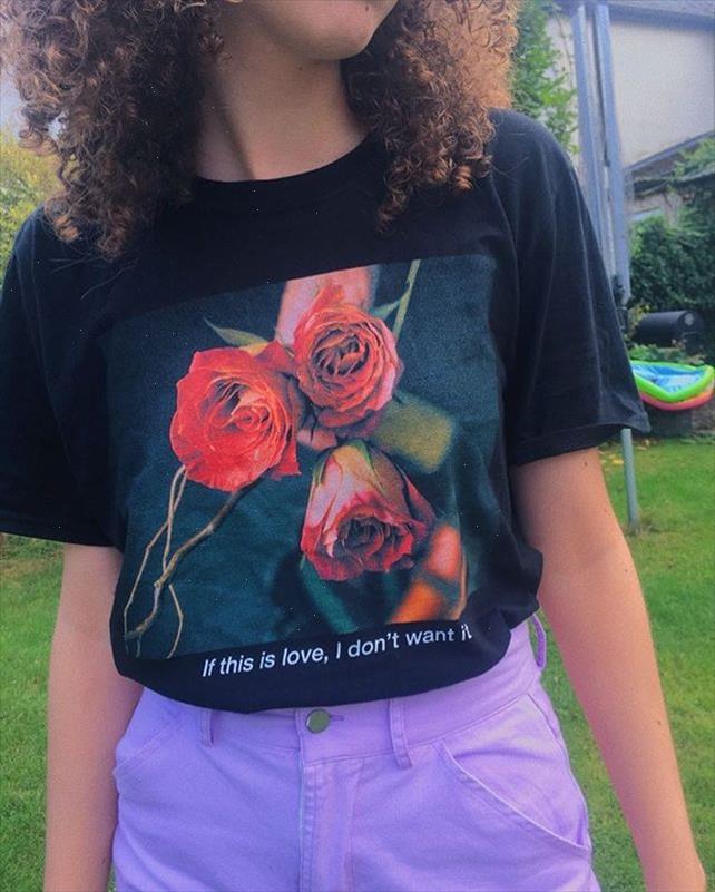 kuakuayu hjn summer if this is love i dont want it letter print harajuku cartoon style printed rose short sleeve, White
kuakuayu hjn summer if this is love i dont want it letter print harajuku cartoon style printed rose short sleeve, White