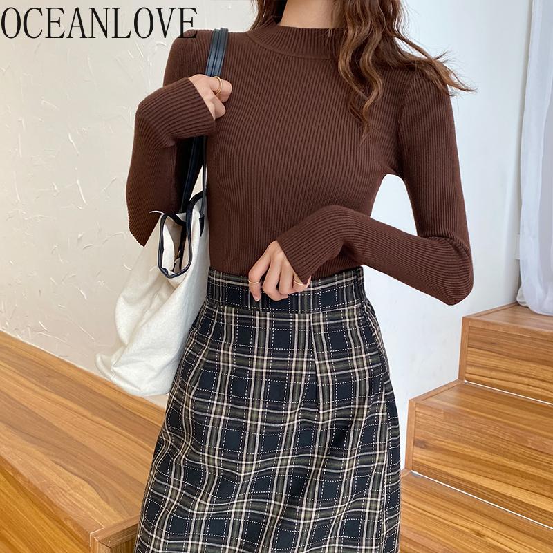 OCEANLOVE 14 Colors Solid Women Sweaters Half Turtleneck Pullovers Basic Autumn Winter Clothes Slim Korean Mujer Sueteres 18710, Pink
OCEANLOVE 14 Colors Solid Women Sweaters Half Turtleneck Pullovers Basic Autumn Winter Clothes Slim Korean Mujer Sueteres 18710, Pink