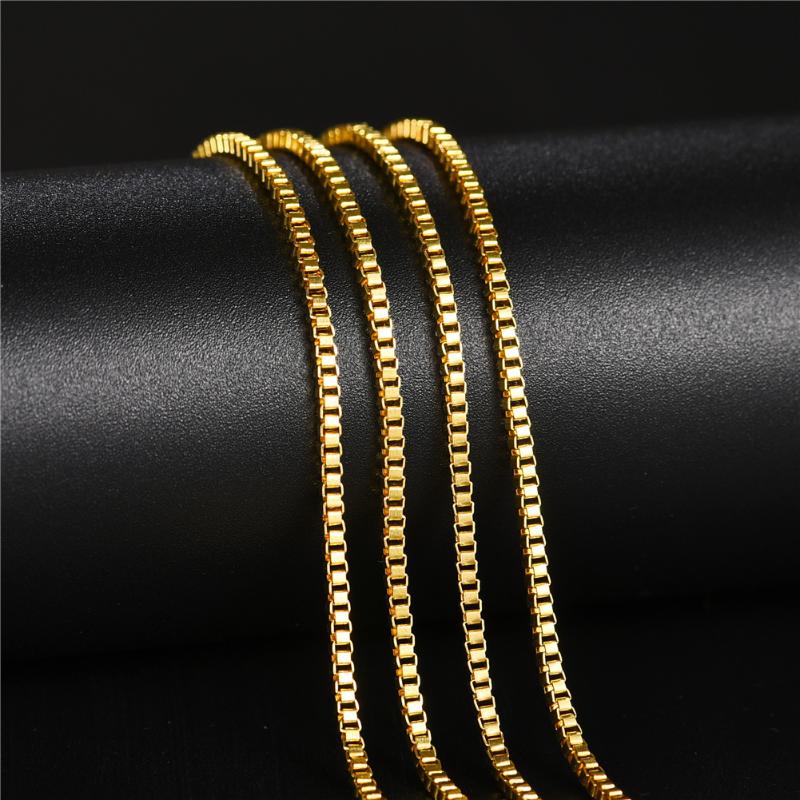 Trendy Classic Simple Golden Stainless Steel Box Chain Necklace Jewelry for Men and Women Long Choker Casual/Sporty Unisex
Trendy Classic Simple Golden Stainless Steel Box Chain Necklace Jewelry for Men and Women Long Choker Casual/Sporty Unisex