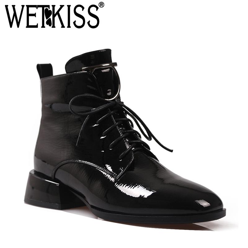 WETKISS Women Ankle Boots Chunky Heels Lace Up Low Block Heels Booties Autumn Winter Shoes Side Zipper Square Toe Woman Boots, Black
WETKISS Women Ankle Boots Chunky Heels Lace Up Low Block Heels Booties Autumn Winter Shoes Side Zipper Square Toe Woman Boots, Black