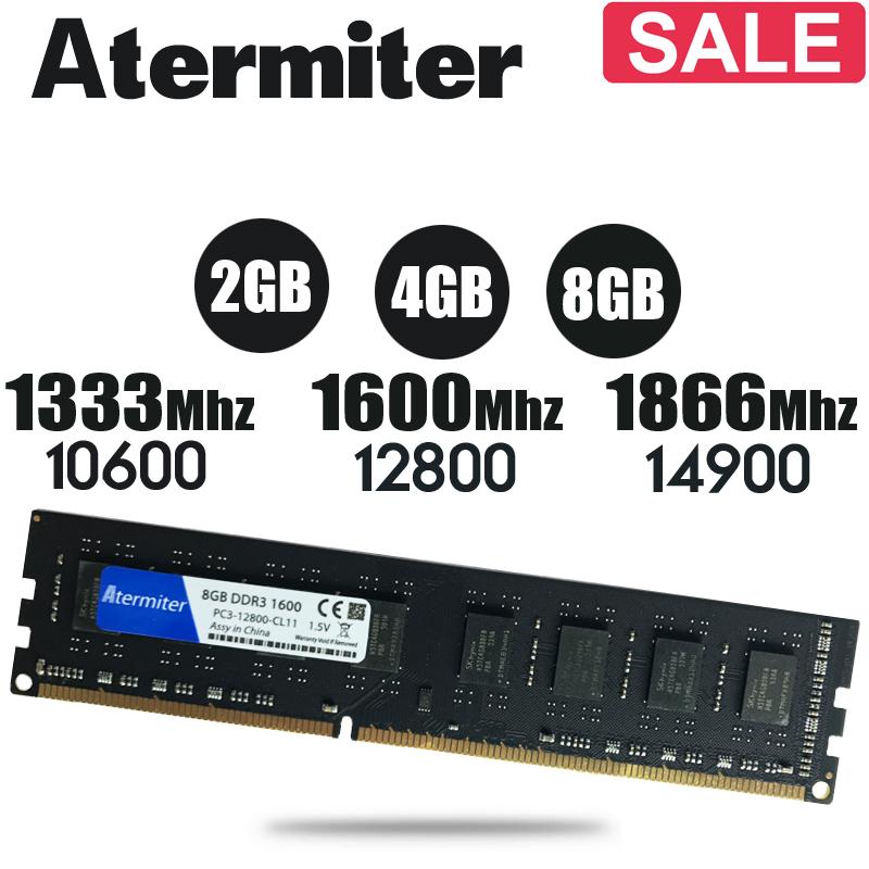 

New 8GB DDR3 PC3 1600Mhz 1866Mhz 1333MHz RAM Desktop PC DIMM Memory RAM 240 pins For intel amd 4GB 8G 4G radiator 1866 1600 1333
