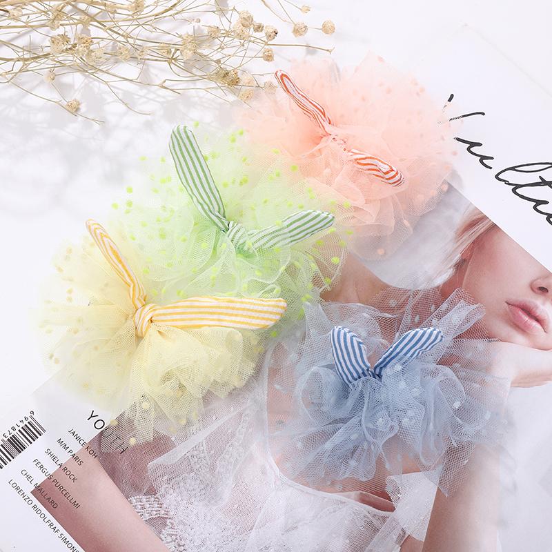 VEKNO girl polka dot hair clip four-color mesh yarn with striped bow cute hair clip wild headdress
VEKNO girl polka dot hair clip four-color mesh yarn with striped bow cute hair clip wild headdress