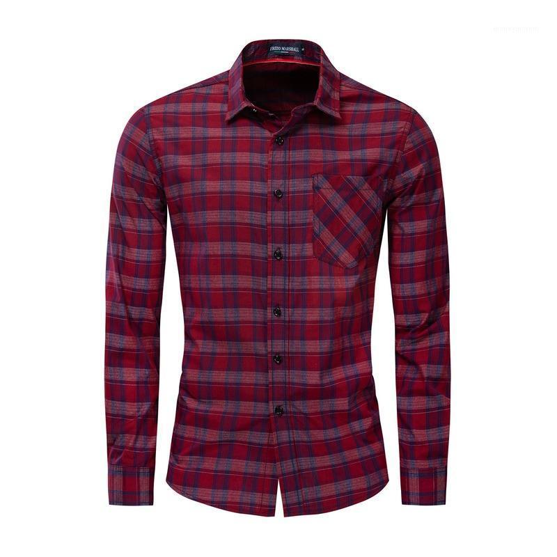 Mens Dress Shirts 2020 New European American Plus Size Men' Cotton Long-sleeved Shirt Plaid Shirt Men' Clothing1, Red
Mens Dress Shirts 2020 New European American Plus Size Men' Cotton Long-sleeved Shirt Plaid Shirt Men' Clothing1, Red