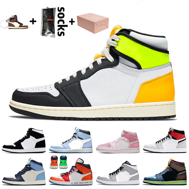 2021 With Box High OG Volt Jumpman 1 1s Women Mens Basketball Shoes Fearless Digital Pink Obsidian Twist University Blue Trainers Sneakers
2021 With Box High OG Volt Jumpman 1 1s Women Mens Basketball Shoes Fearless Digital Pink Obsidian Twist University Blue Trainers Sneakers