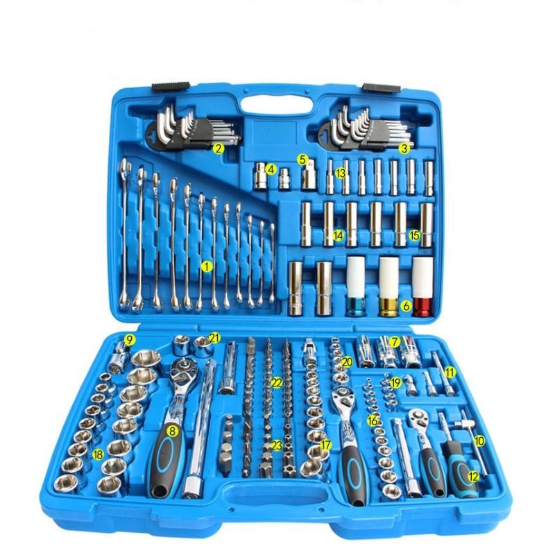 176 pc/set Auto repair set socket wrench auto repair tire removal set fast ratchet tool combination tool box
176 pc/set Auto repair set socket wrench auto repair tire removal set fast ratchet tool combination tool box