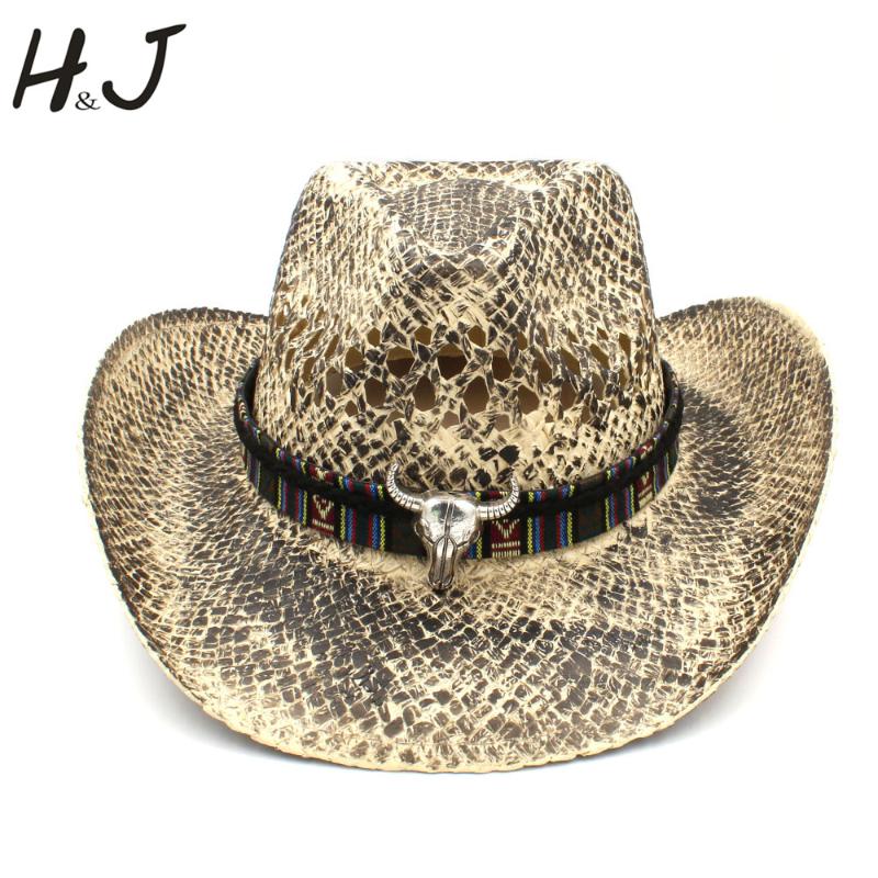 Women Men Hollow Western Cowboy Hat Handmade Weave Straw Lady Dad Sombrero Hombre Cowgirl Jazz Caps Bull Head Band Size 56-58CM, C1 bcj
Women Men Hollow Western Cowboy Hat Handmade Weave Straw Lady Dad Sombrero Hombre Cowgirl Jazz Caps Bull Head Band Size 56-58CM, C1 bcj