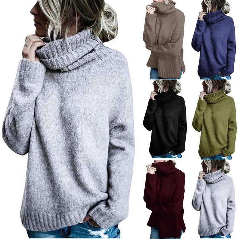 Womens Fashion Solid Long Sleeve Sweater Loose Turtleneck knitting Sweater Korean Slim-fit Tight 2021 Autumn Winter, Black
Womens Fashion Solid Long Sleeve Sweater Loose Turtleneck knitting Sweater Korean Slim-fit Tight 2021 Autumn Winter, Black