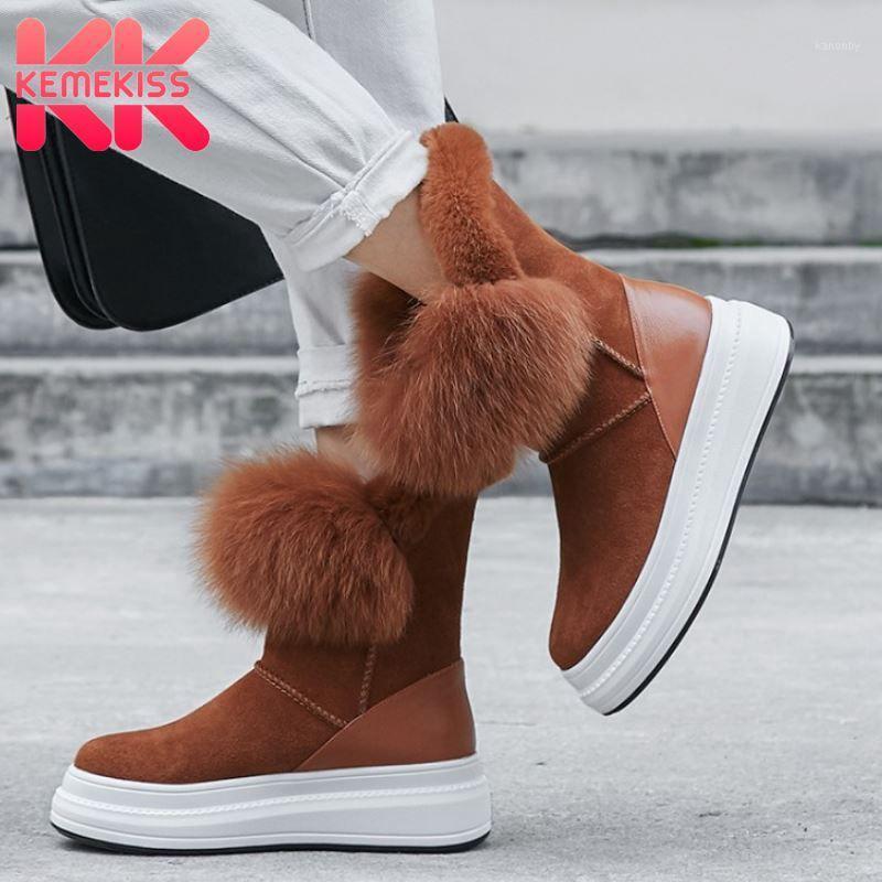 KemeKiss Women Snow Boots Cow Leather Warm Plush Fur Winter Shoes Woman Mid Calf Boots Fashion Short Boot Women Size 34-401, Black
KemeKiss Women Snow Boots Cow Leather Warm Plush Fur Winter Shoes Woman Mid Calf Boots Fashion Short Boot Women Size 34-401, Black