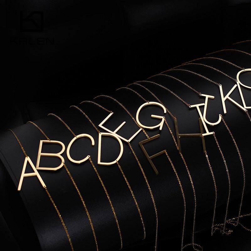 Chokers High Quality 26 Capital Initial Letters A-Z Pendant Necklace For Women Stainless Steel Alphabet Fashion Necklaces
Chokers High Quality 26 Capital Initial Letters A-Z Pendant Necklace For Women Stainless Steel Alphabet Fashion Necklaces