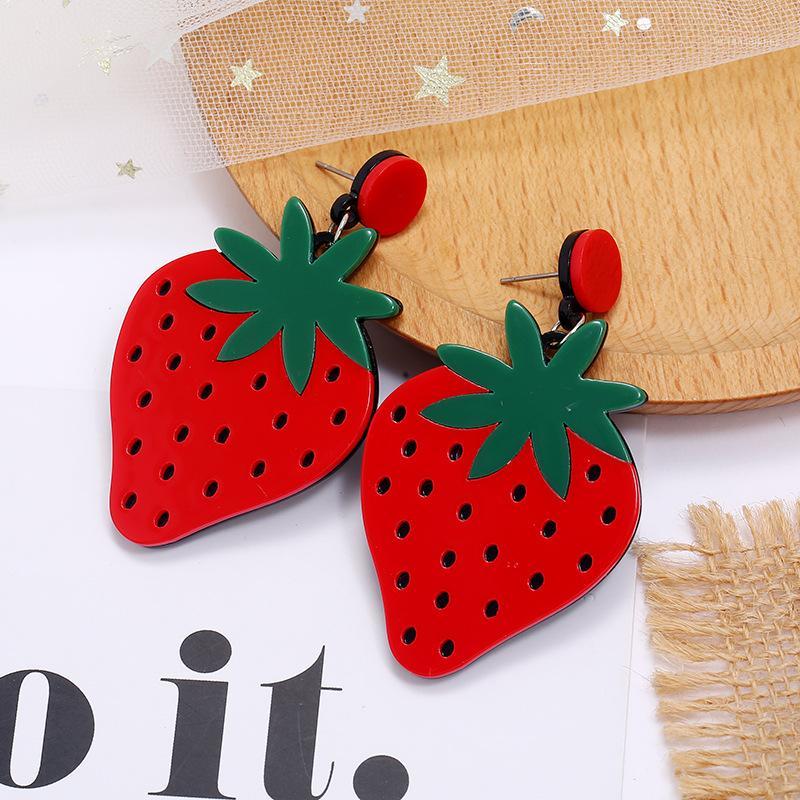 Hoop & Huggie South Korea Elegant Sweet Cute Fruit Cool Simple Normcore Style Strawberry Earrings1
Hoop & Huggie South Korea Elegant Sweet Cute Fruit Cool Simple Normcore Style Strawberry Earrings1