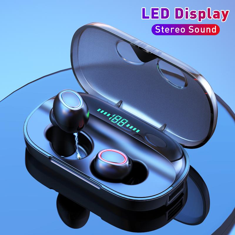 Kowkaka Bluetooth 5.0 Wireless Earphone TWS Touch Control Earphones Stereo LED Display Earbuds Sport Waterproof Headset with Mic, Black
Kowkaka Bluetooth 5.0 Wireless Earphone TWS Touch Control Earphones Stereo LED Display Earbuds Sport Waterproof Headset with Mic, Black
