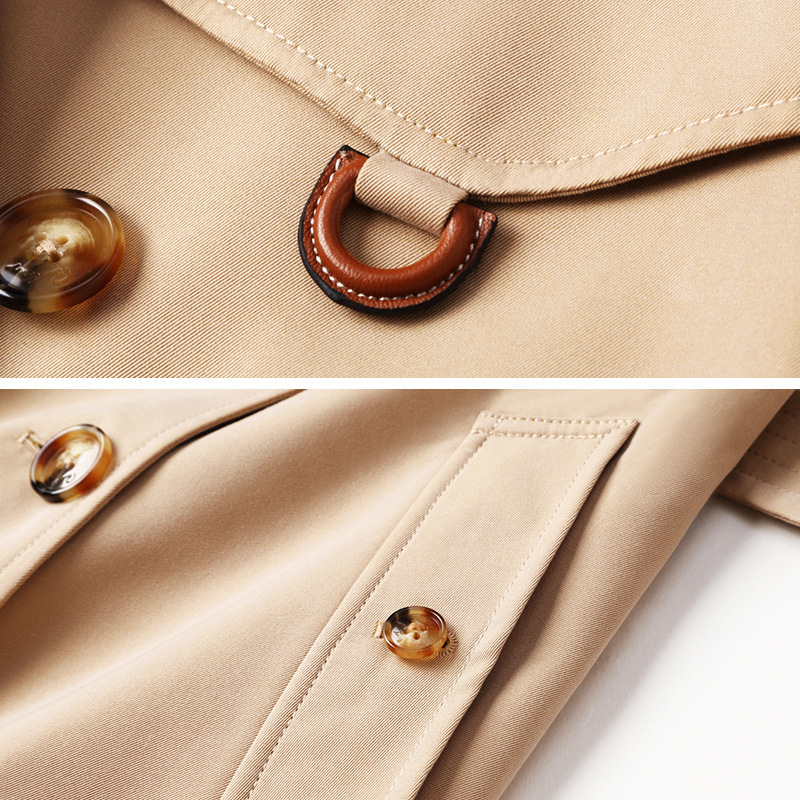 NAQIT Women's Clothing Trench women's midlength office jacket 2020 spring and autumn doublebreasted khaki windbreaker jacket T200805