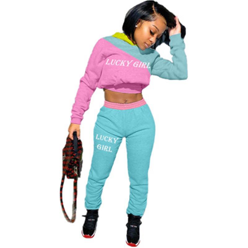 Women Letter Embroidery Sets Fashion Trend Long Sleeve Splicing Hooded Tops Trousers Suits Designer Female Autumn Casual Thicken Tracksuits, Multi
Women Letter Embroidery Sets Fashion Trend Long Sleeve Splicing Hooded Tops Trousers Suits Designer Female Autumn Casual Thicken Tracksuits, Multi