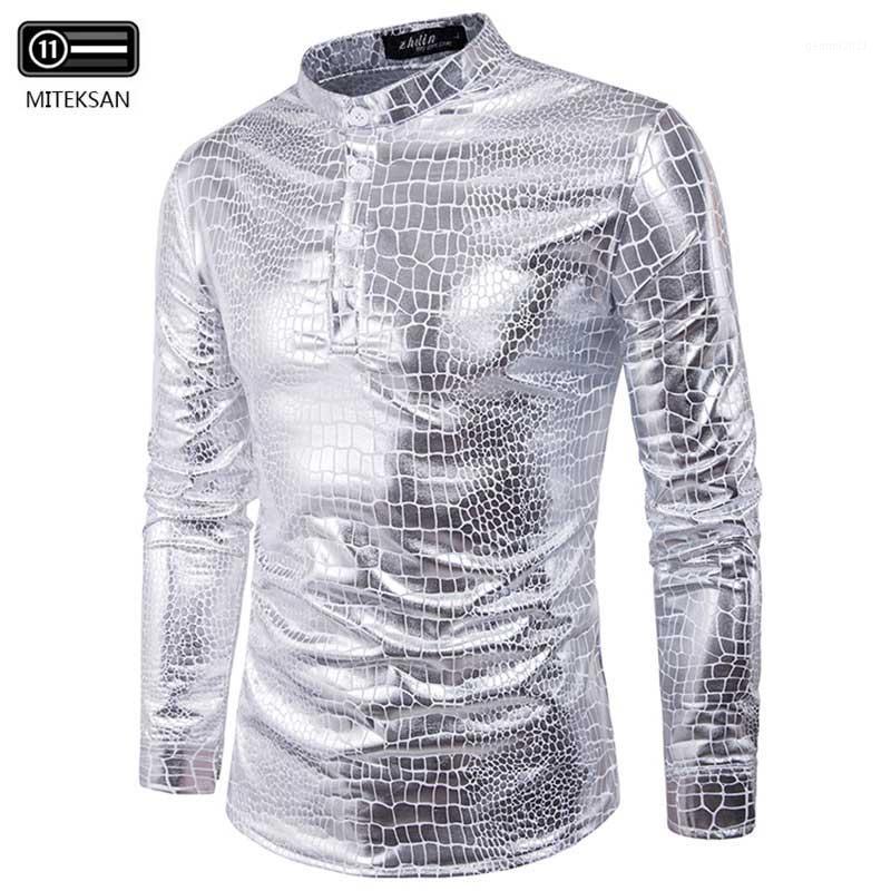 MITEKSAN Shirts Men Crocodile Leather Glossy Solid Fashion Casual Vintage Standing Collar Streetwear Joker Pullover Black New1
MITEKSAN Shirts Men Crocodile Leather Glossy Solid Fashion Casual Vintage Standing Collar Streetwear Joker Pullover Black New1